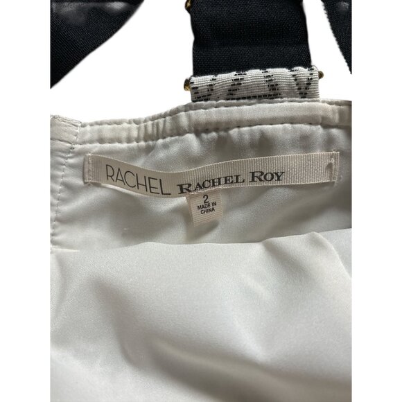 Rachel Roy Womens Midi Dress 2 Geometric Print Strappy Cross Back Detail Formal - Picture 3 of 6